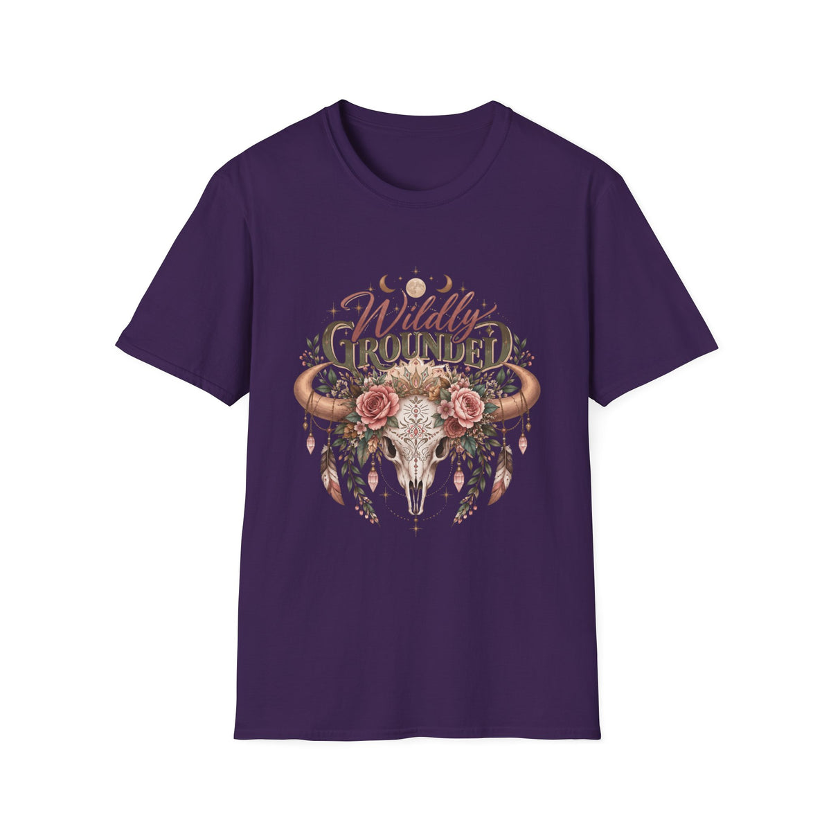Wildly Grounded Skull Floral T-Shirt