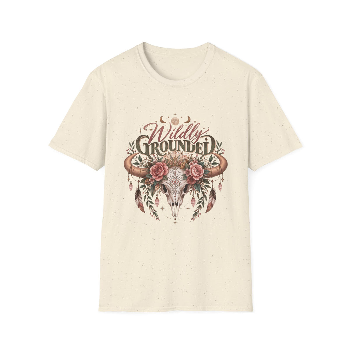 Wildly Grounded Skull Floral T-Shirt