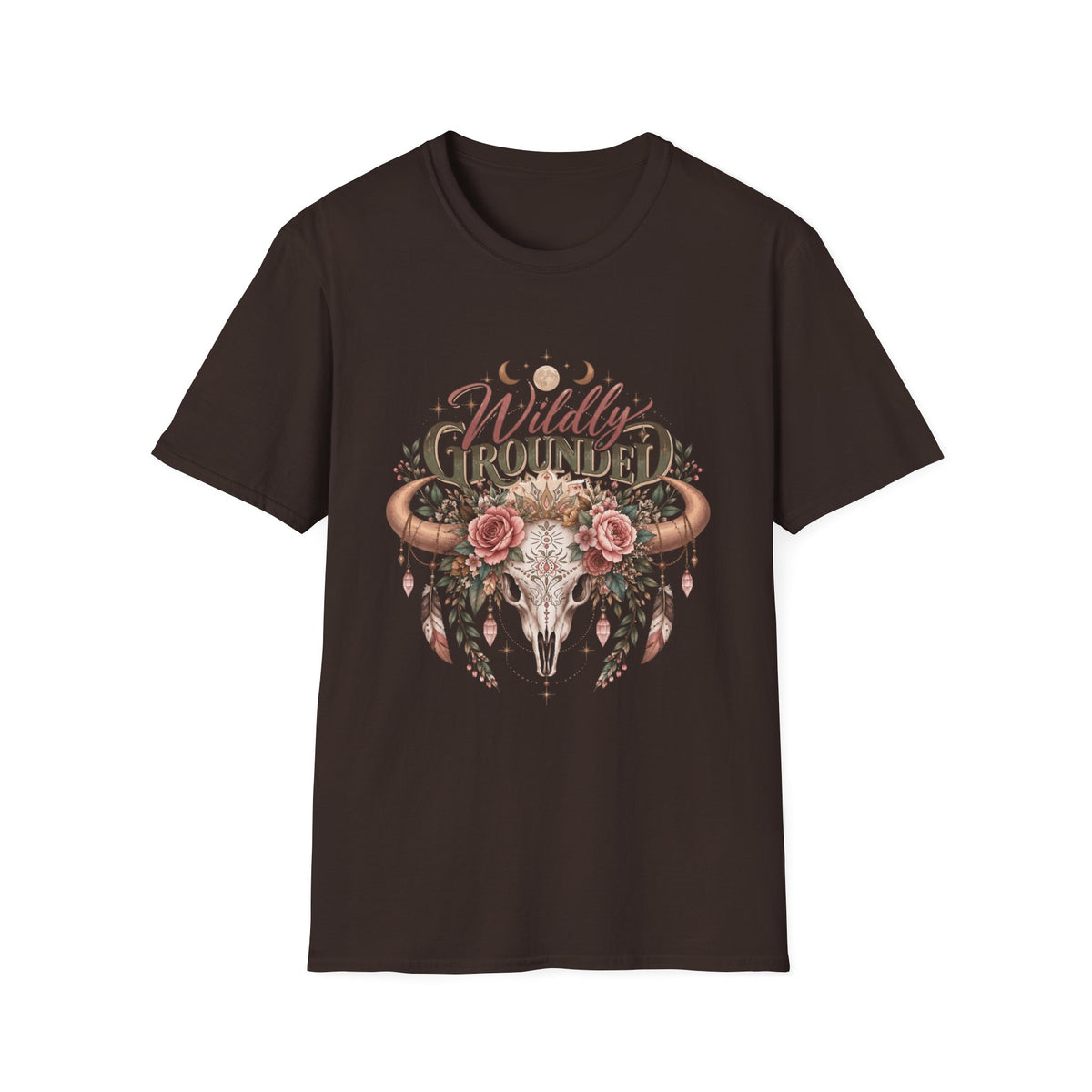 Wildly Grounded Skull Floral T-Shirt