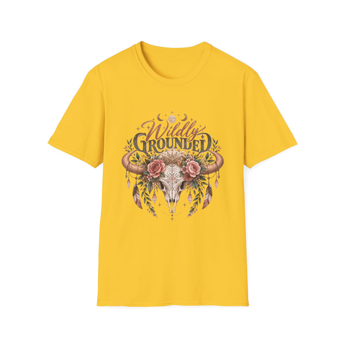 Wildly Grounded Skull Floral T-Shirt