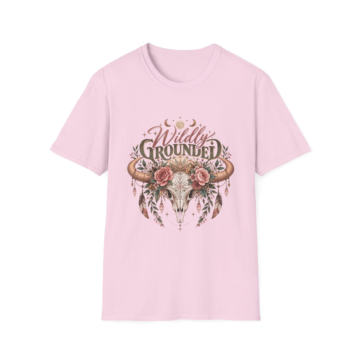 Wildly Grounded Skull Floral T-Shirt