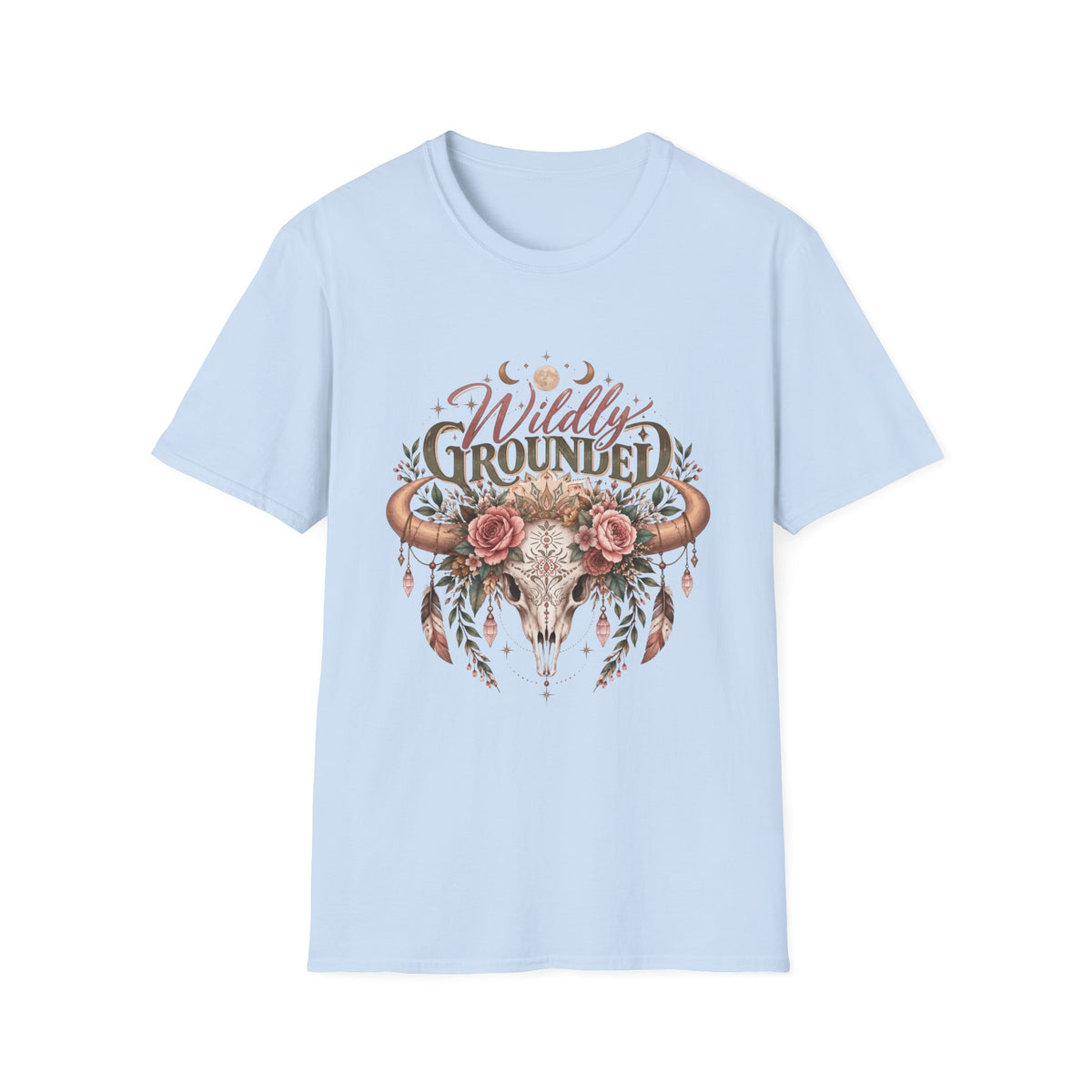 Wildly Grounded Skull Floral T-Shirt