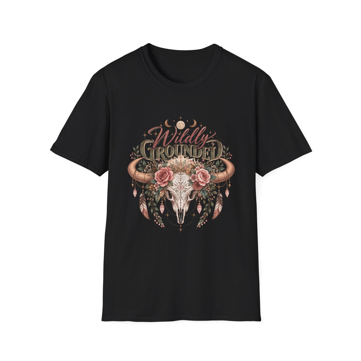 Wildly Grounded Skull Floral T-Shirt