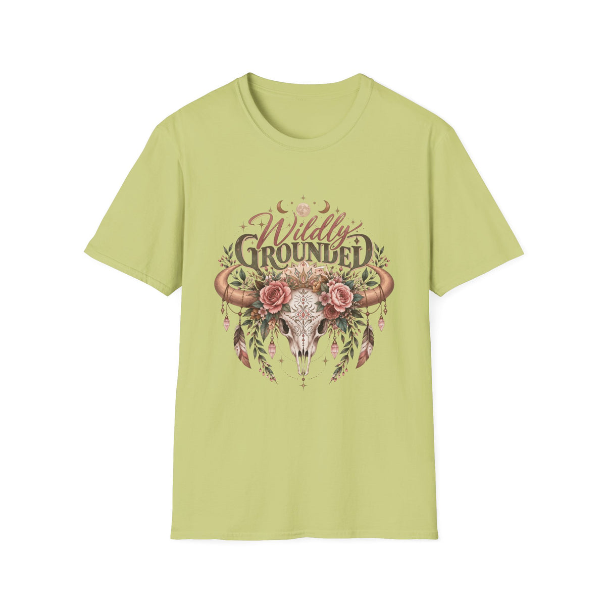 Wildly Grounded Skull Floral T-Shirt