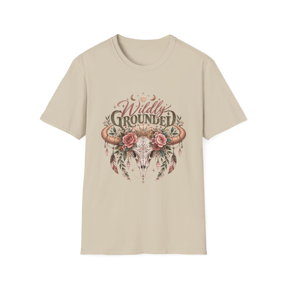 Wildly Grounded Skull Floral T-Shirt