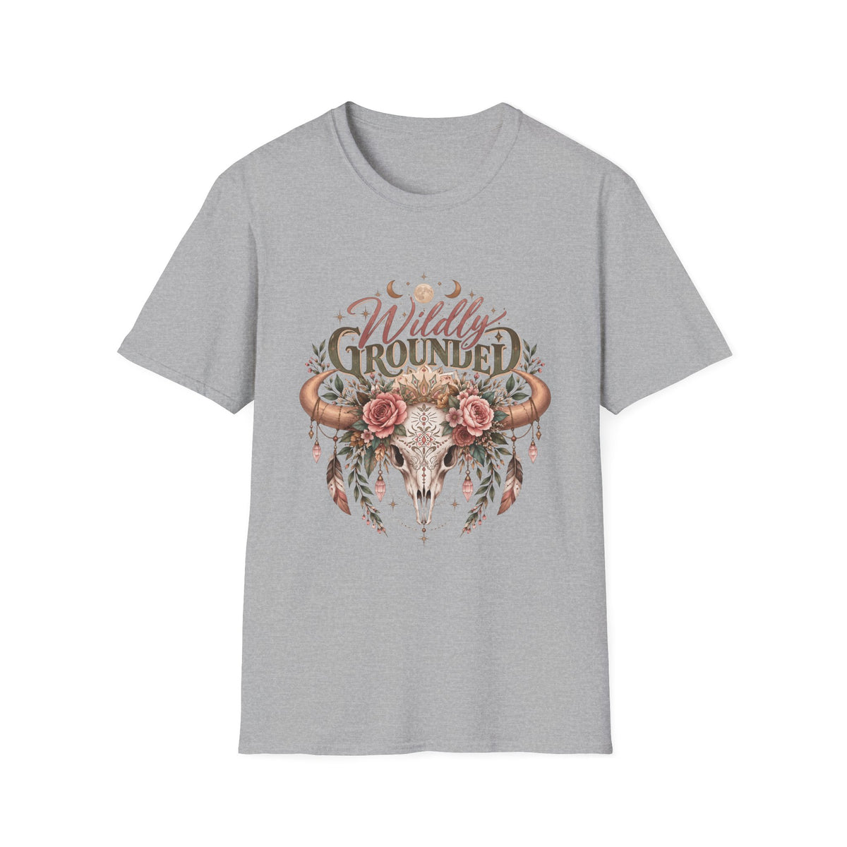 Wildly Grounded Skull Floral T-Shirt