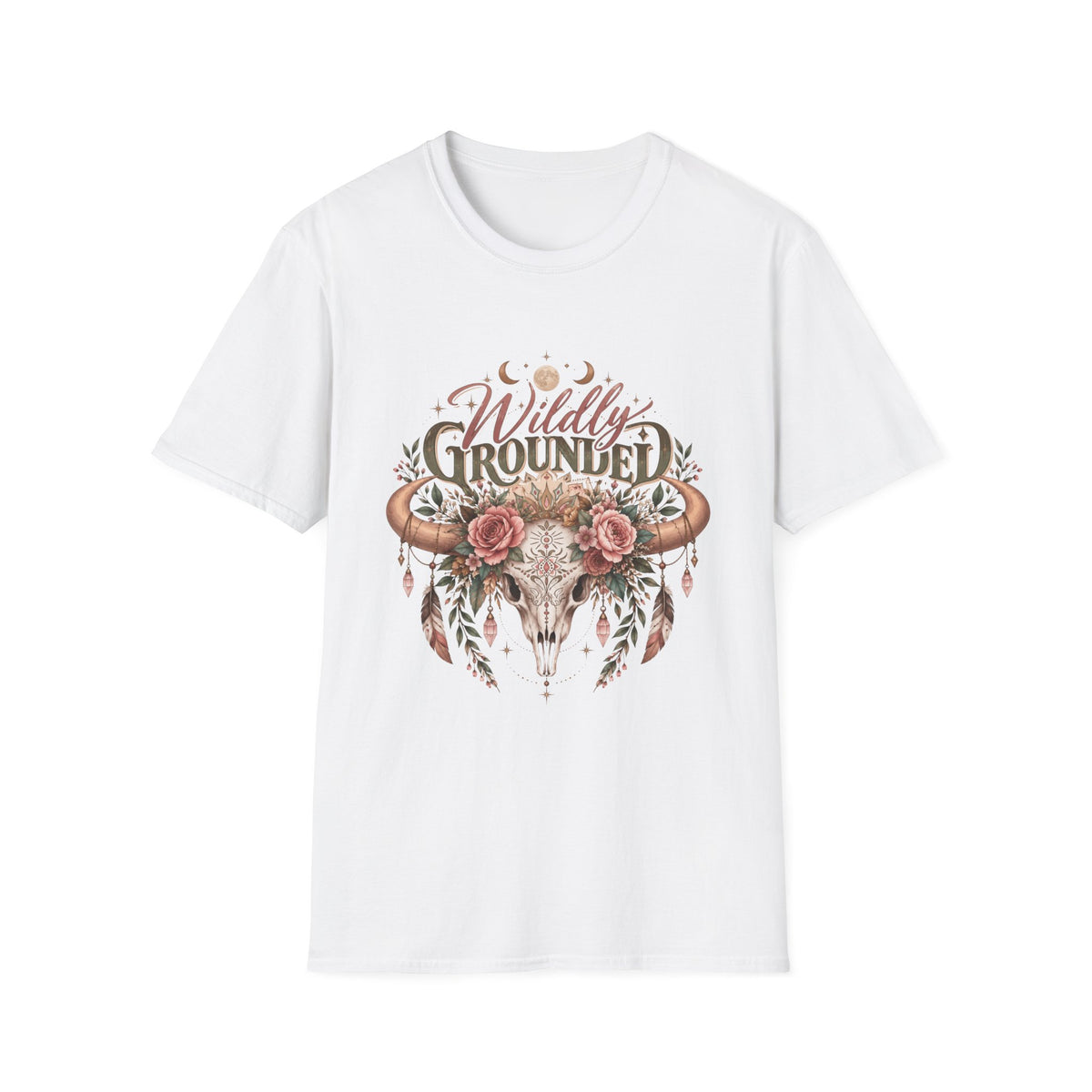 Wildly Grounded Skull Floral T-Shirt