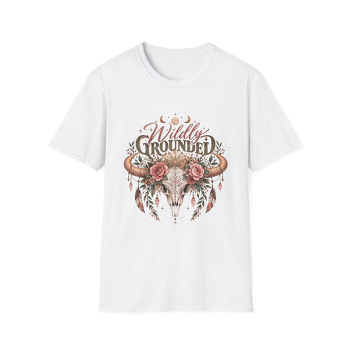 Wildly Grounded Skull Floral T-Shirt