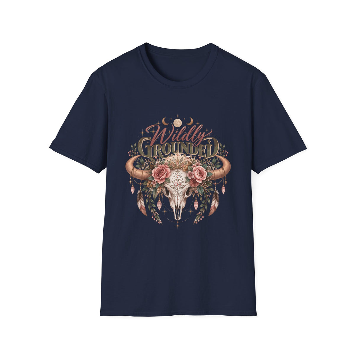 Wildly Grounded Skull Floral T-Shirt